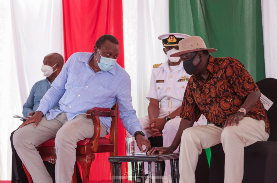 Uhuru and Raila Odinga in Kisumu