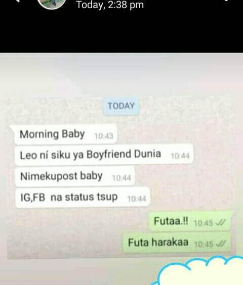 Viral Screenshot Of A Couple's WhatsApp Conversation On World Boyfriends' Day - KDRTV