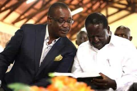 Evans Kidero and Raila Odinga in past event