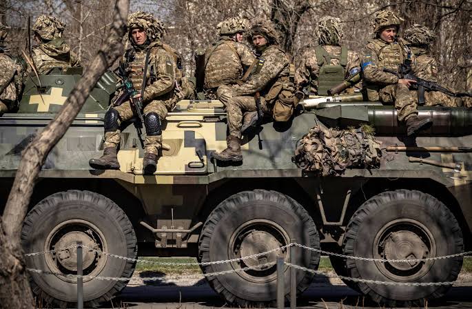 Ukrainian Soldiers heading to war