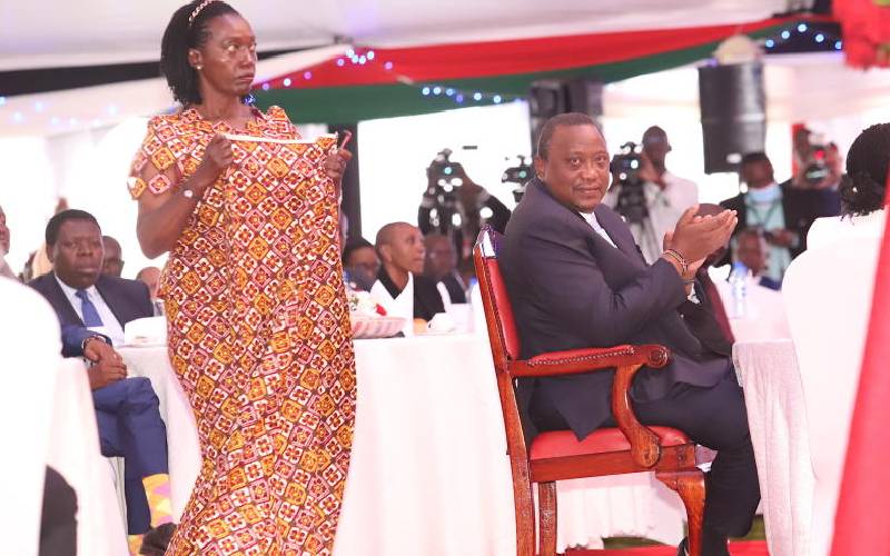 Martha Karua and Uhuru courtesy