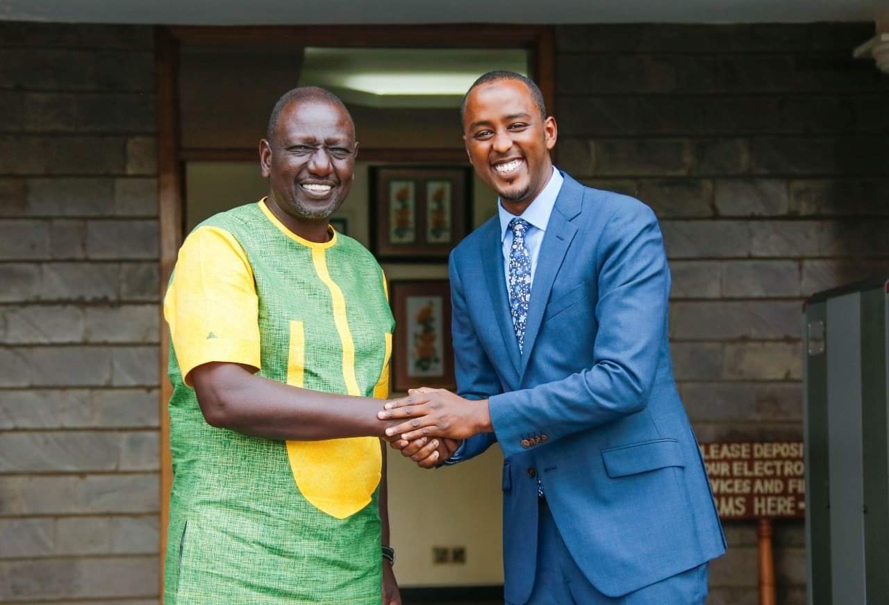 Deputy President William Ruto with Hussein Mohammed in Karen on January 24
