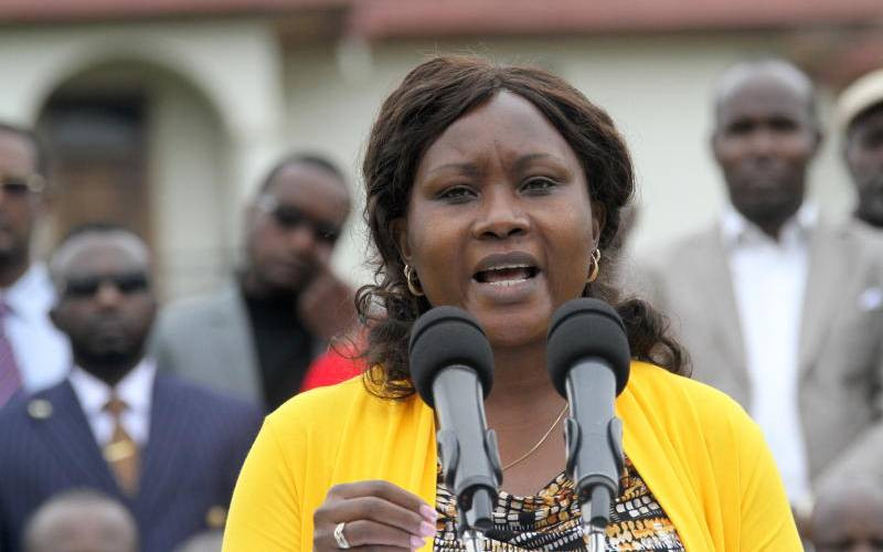 Embu governor Cecily Mbarire storms police station demanding release of