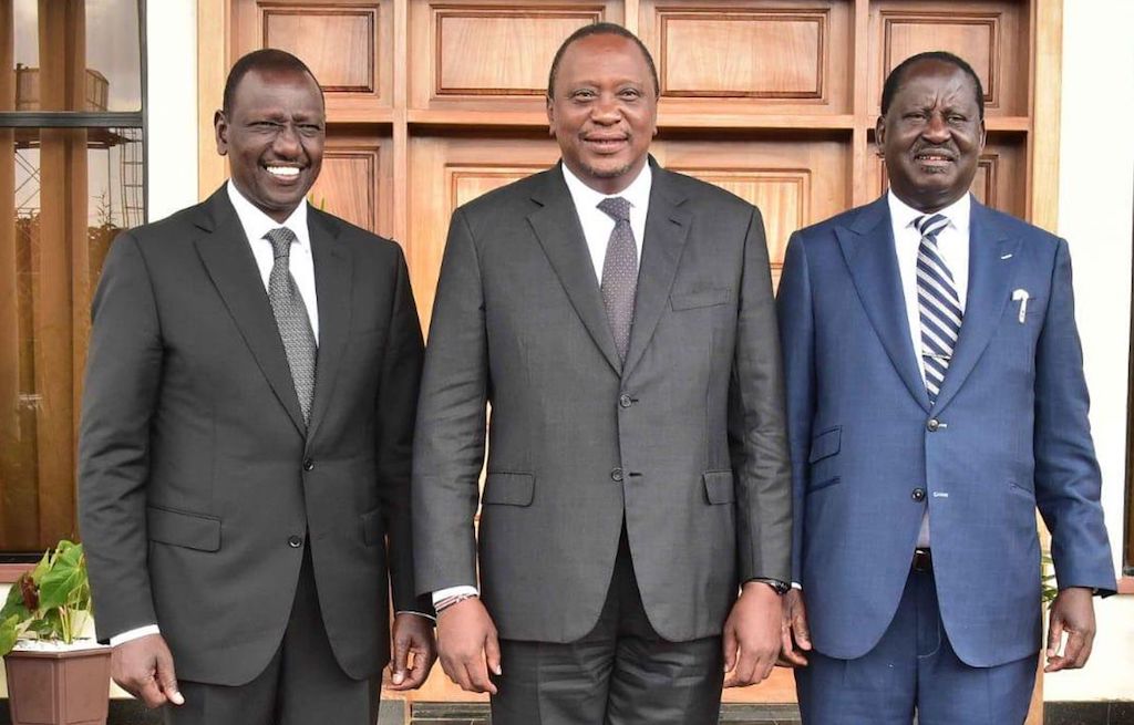 Uhuru Kenyatta Raila Odinga and William Ruto