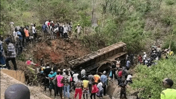 Several people feared dead after two trucks collided head on along Makutano Kenol Highway